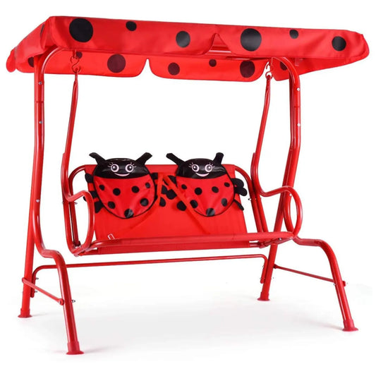 All-Weather 2-Seater Kids Patio Swing with Canopy 🏖️